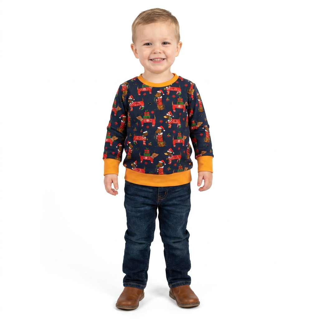 Pullover | X-MAS Dackel senf