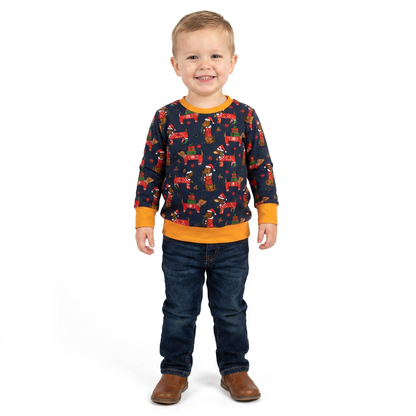 Pullover | X-MAS Dackel senf