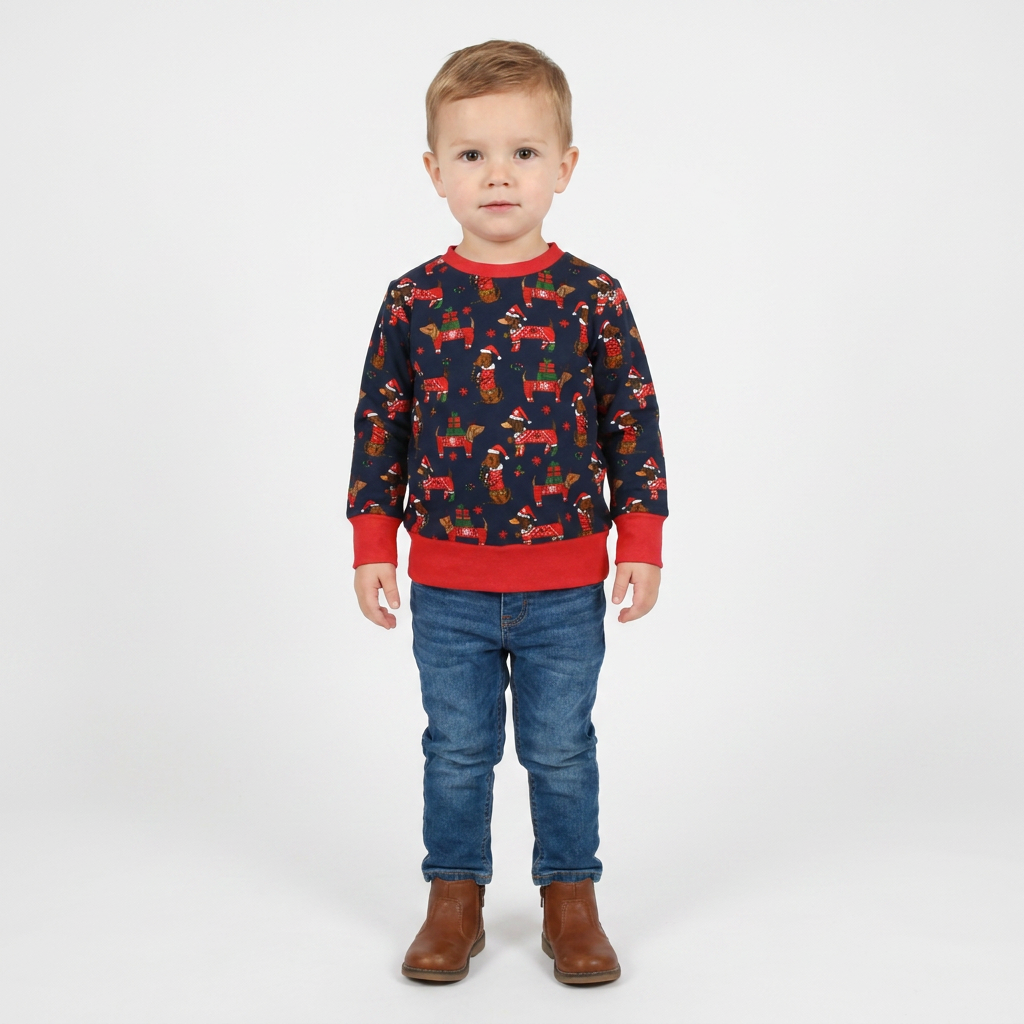 Pullover | X-MAS Dackel rot