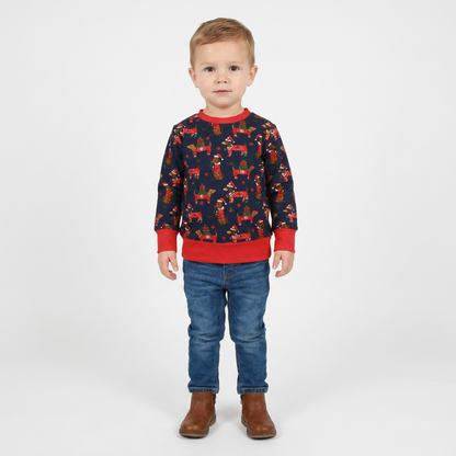 Pullover | X-MAS Dackel rot