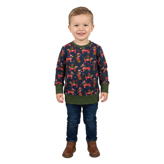 Pullover | X-MAS Dackel grün