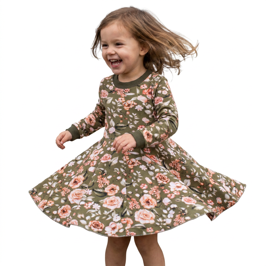 Langarmkleid | green Rose
