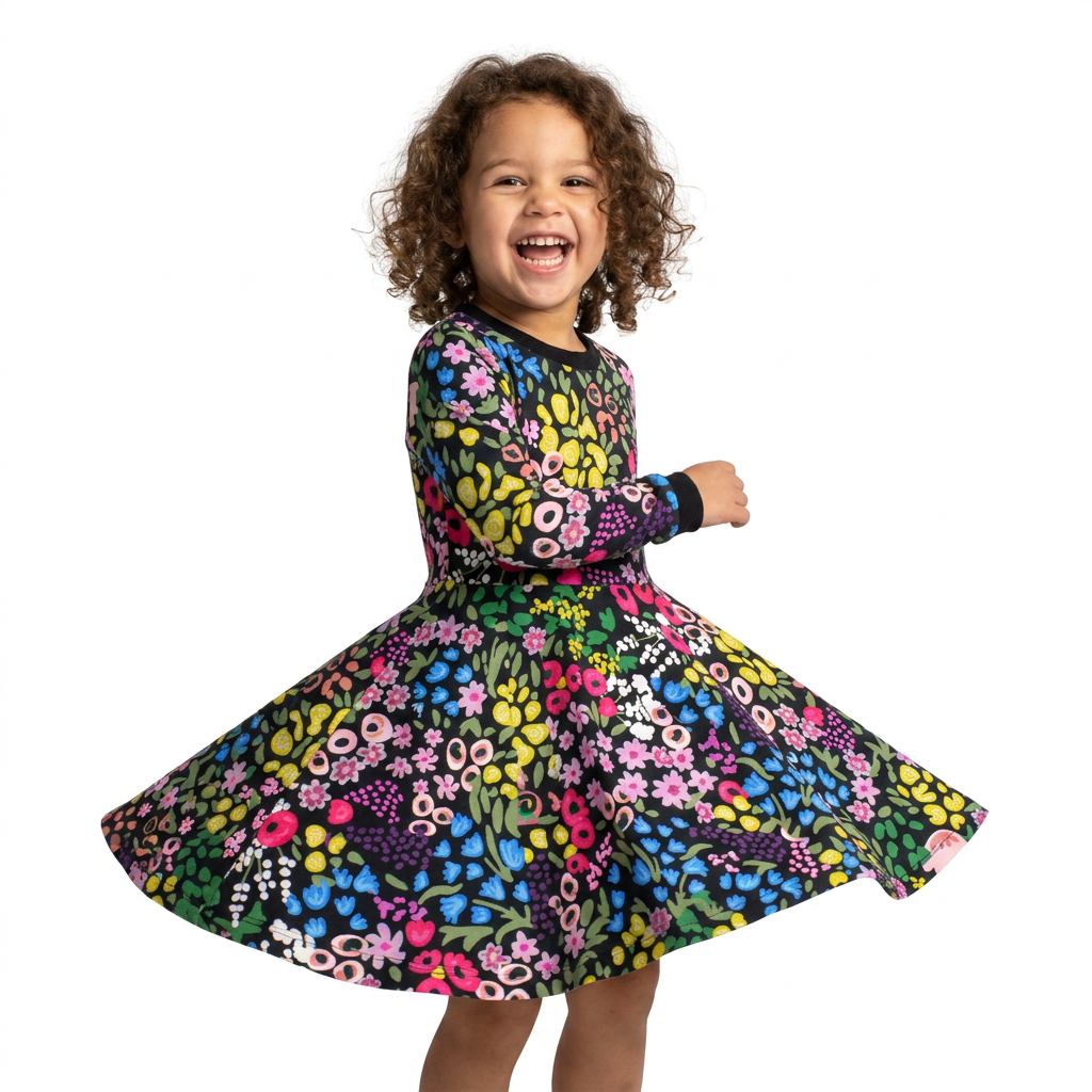 Langarmkleid | Blumenwiese