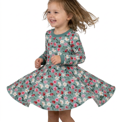 Langarmkleid | Rose mint