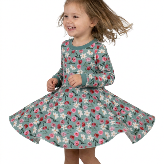 Langarmkleid | Rose mint