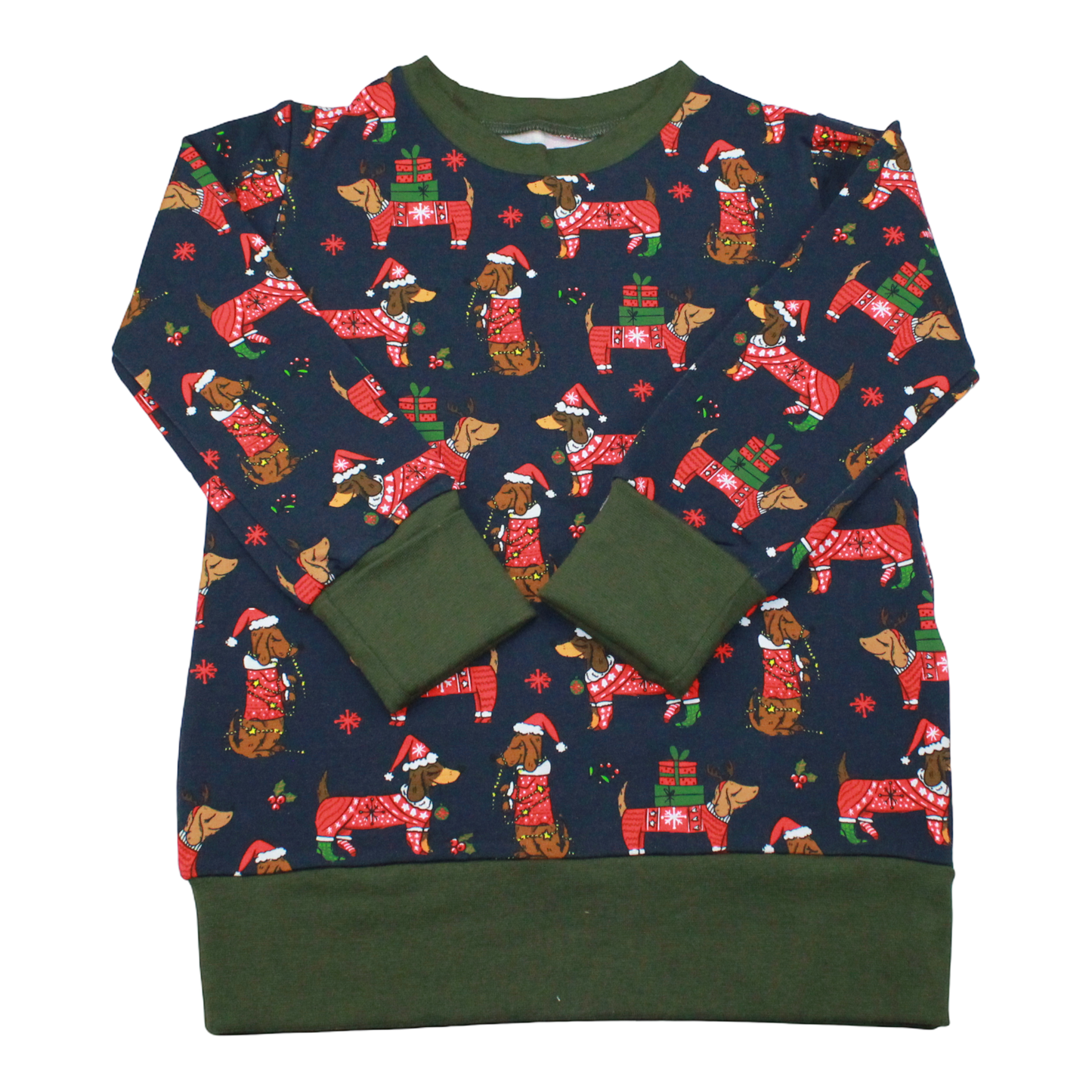 Pullover | X-MAS Dackel grün