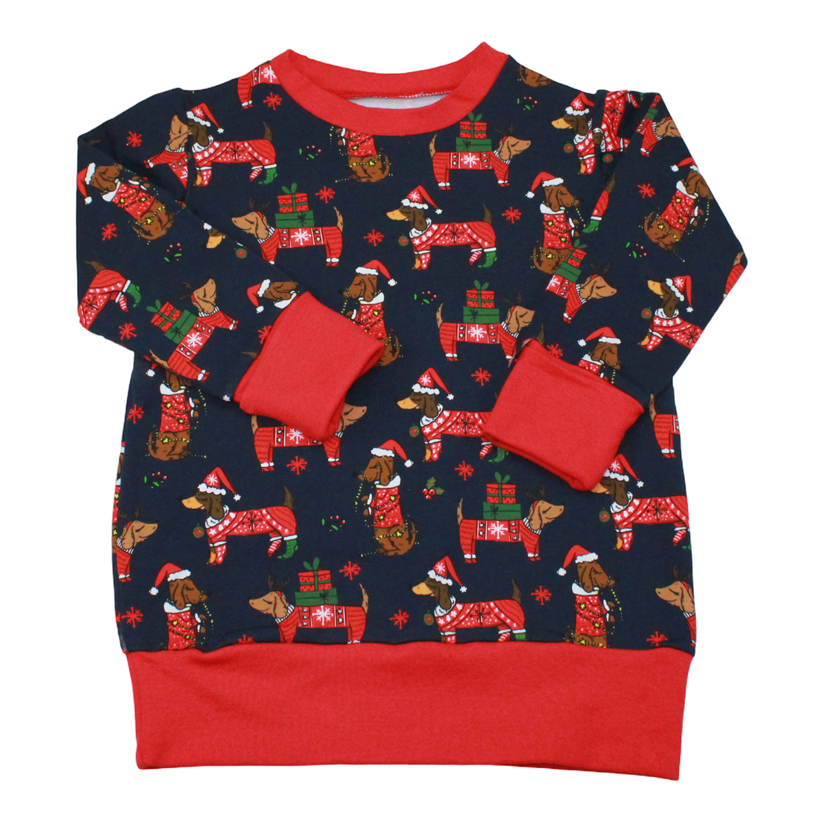 Pullover | X-MAS Dackel rot