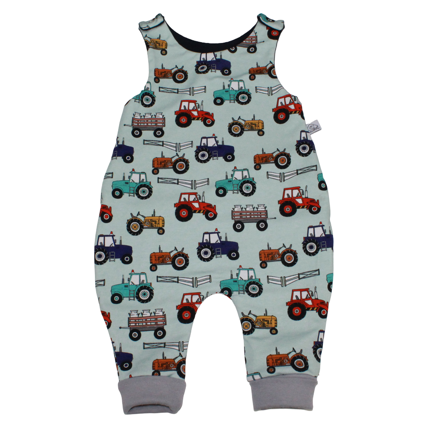 Strampler | Traktor hellblau