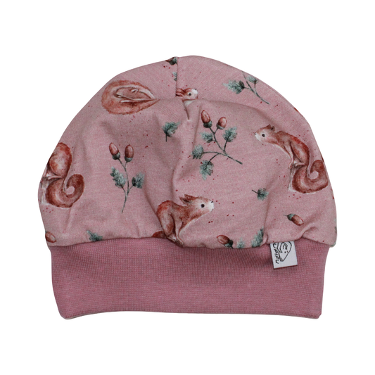 Babymütze | Eichhörnchen rosa