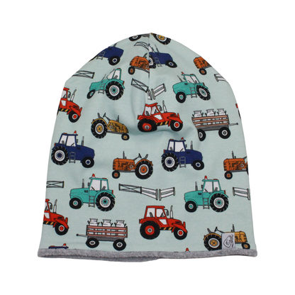 Wendebeanie | Traktor hellbl.