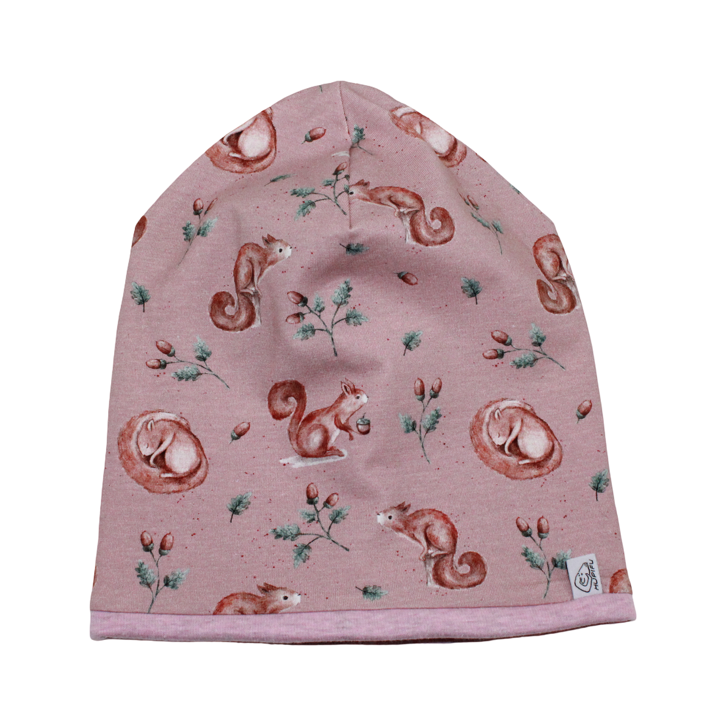 Wendebeanie | Eichhörnchen rosa