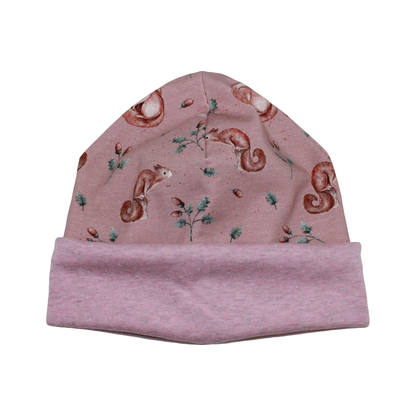 Wendebeanie | Eichhörnchen rosa