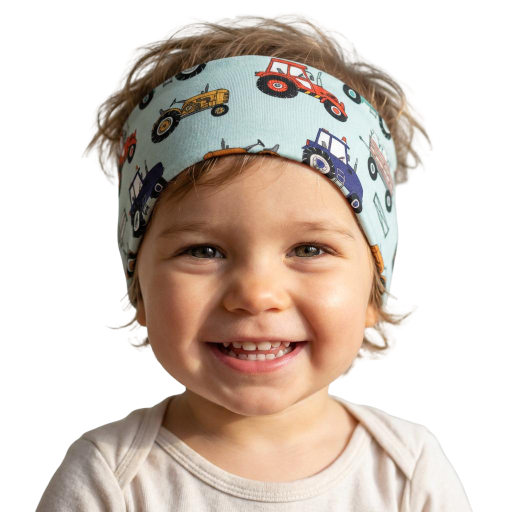 Stirnband | Traktor hellblau