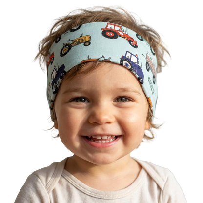 Stirnband | Traktor hellblau